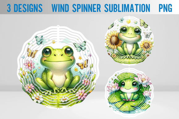 Download Frog Wind Spinner Sublimation Designs - Frog Collection