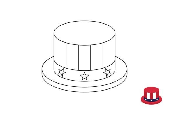 Download Coloring for Kids Independence Day Hat - Independence day Collection