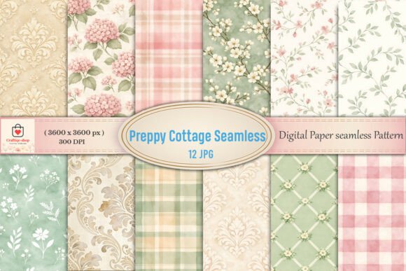 Download Cottagecore Floral Digital Paper Bundle - Floral digital paper Collection